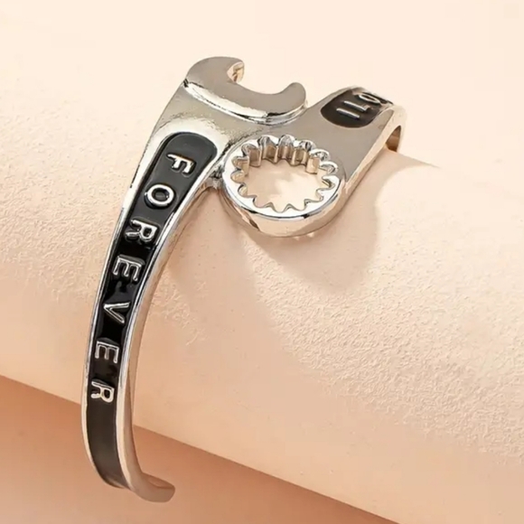 New! MEN'S I Love You Forever Box Wrench Cuff Bracelet. - Picture 5 of 6